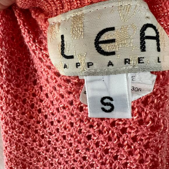 Vintage Y2K Crochet Bolero Shrug Top size Small Peach Pink Lightweight - Picture 7 of 8